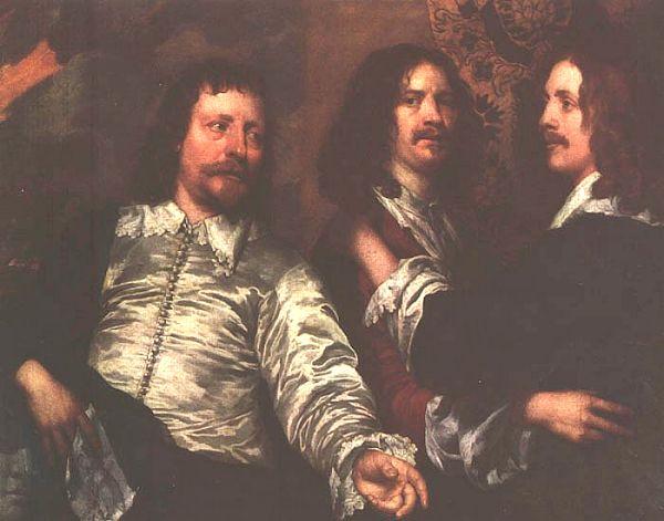 William Dobson The Artist, Sir Charles Cotterell and Balthasar Gerbier oil painting image
